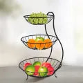 Kitchen Organizer | Fruit Basket | Vegetable stand | Kitchen Counter Rack In Black Color | 2 Tier, 3 Tier Fruit Basket Stand