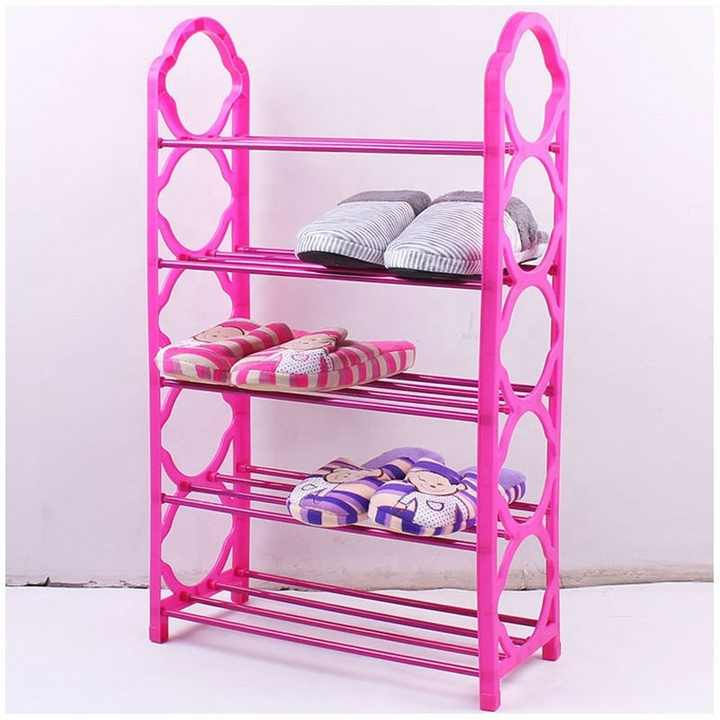 5 Layer Steel Rods Foldable Shoe Rack