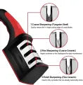 Kitchen Knife Sharpener Adjustable 4 in 1 Manual Knives and Scissor Sharpener Professional Blade Sharpening Tool Sharpener Stone