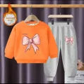 Sweatshirt And Pajama/Trousers For Kids And Baby Girls Imported Comfy Winter Warm Top Clothes Sets Dresses Outfit Traksuit Jannat Store