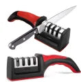 Kitchen Knife Sharpener Adjustable 4 in 1 Manual Knives and Scissor Sharpener Professional Blade Sharpening Tool Sharpener Stone