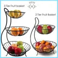 Kitchen Organizer | Fruit Basket | Vegetable stand | Kitchen Counter Rack In Black Color | 2 Tier, 3 Tier Fruit Basket Stand